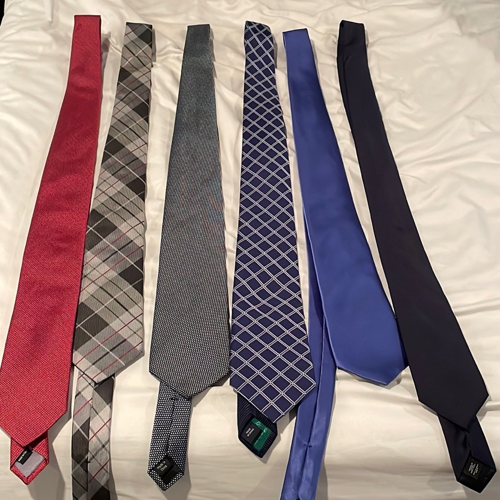Men's Ties (6) & Pair of Cufflinka